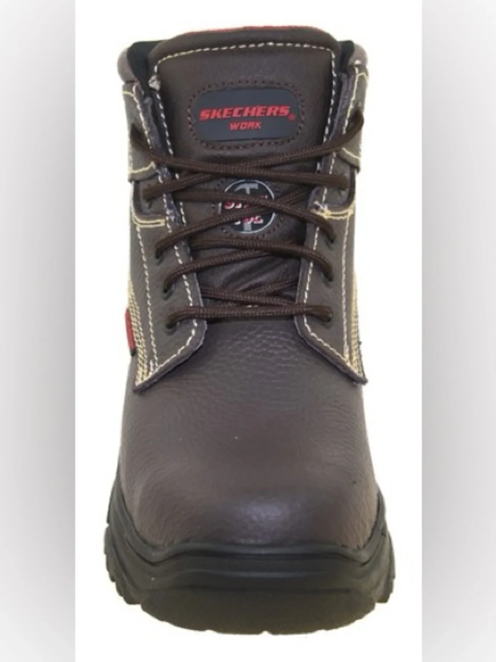 New Skechers Men's Burgin Tarlac Steel Toe Work Boot Style 77143 Brown Size 7.5